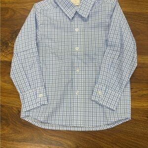 Classic Blue Plaid Kids Button-Down Shirt